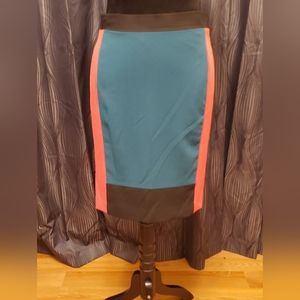 Color Block Pencil Skirt